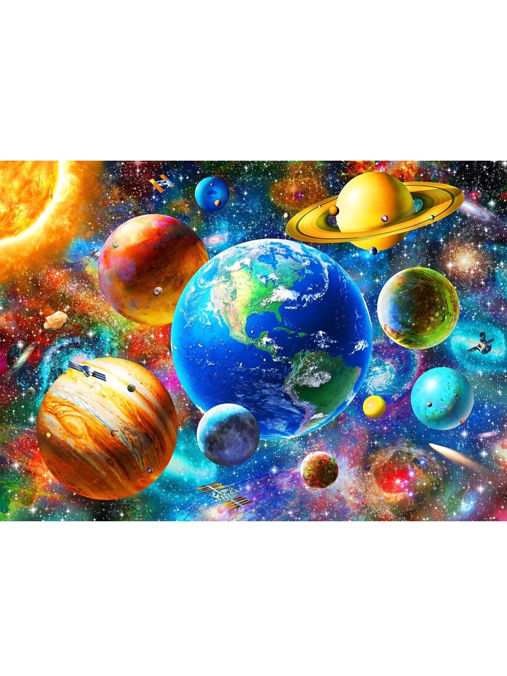 Puzzles for kids ages 8-10 6-8 solar system planets floor puzzle 200 piece